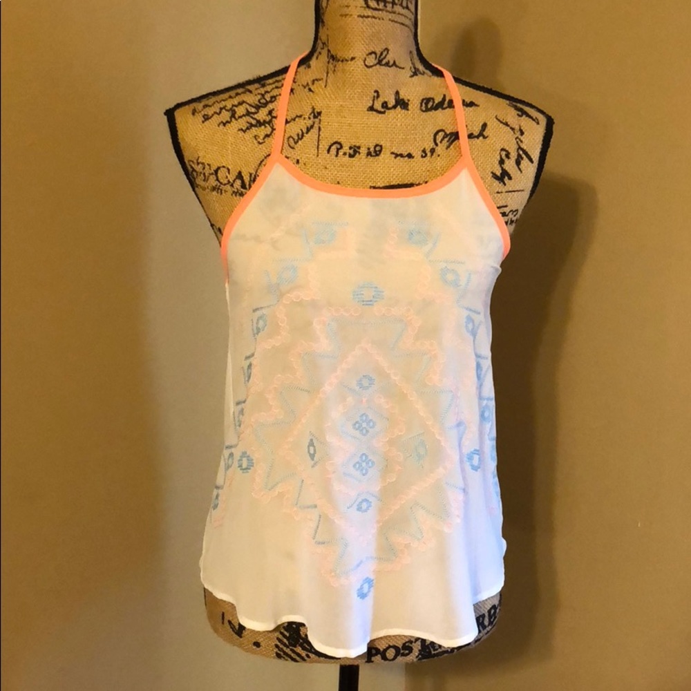 Embroidered tank